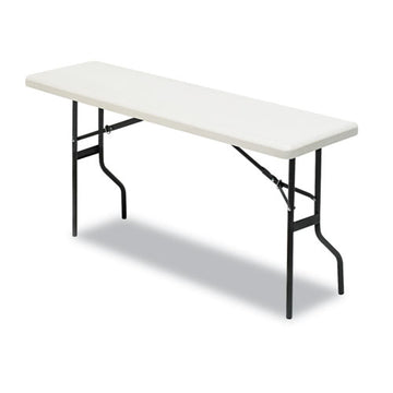 Iceberg Indestructable Classic Folding Table, Rectangular Top, 1,200 Lb Capacity, 60 X 24 X 29, Charcoal freeshipping - TVN Wholesale